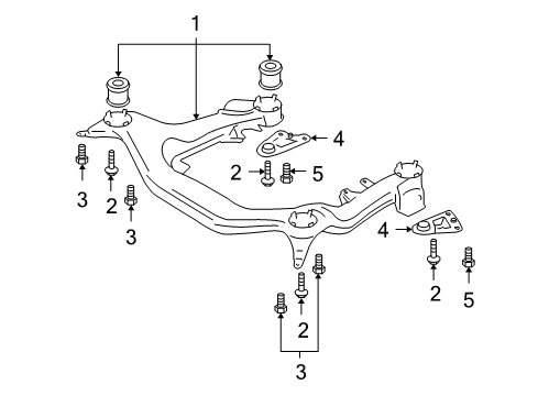 2004 Audi A4 Suspension Mounting - Front Diagram 3
