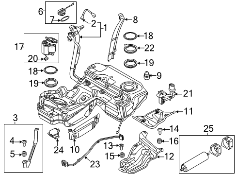 2015 Audi A7 Quattro Fuel Tank Diagram for 4G8-201-060-BG
