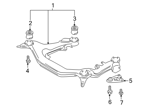 2005 Audi S4 Suspension Crossmember Diagram for 8E0-399-313-BN