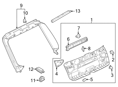 2021 Audi SQ5 Interior Trim - Lift Gate Diagram 2