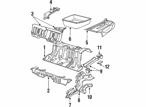 1991 Audi 100 Rear Floor Diagram 2