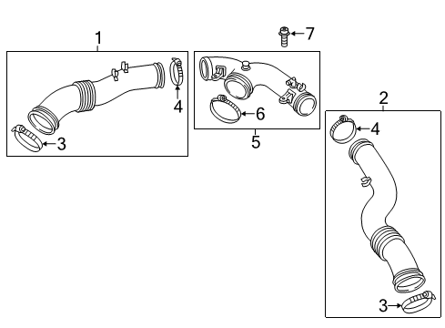 2013 Audi S8 Intake Pipe Diagram for 4H0-129-615-E