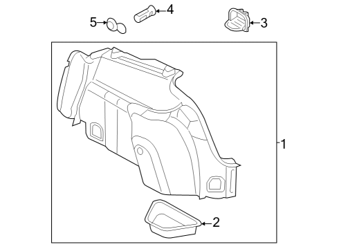 2024 Audi RS3 Cargo Net Diagram for 8V5-861-869-9B9