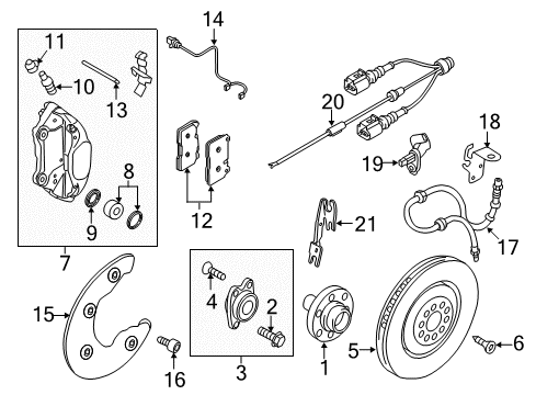 2017 Audi RS7 Front Brakes Diagram 1