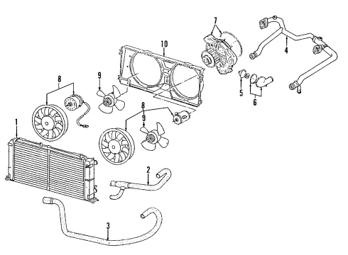 2009 Audi Q7 Thermostat Housing Diagram for 059-121-111-R