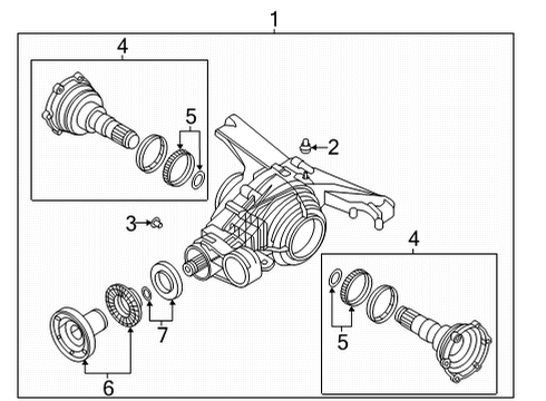 2022 Audi S7 Sportback Axle & Differential - Rear Diagram 2