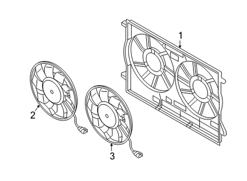 2021 Audi S7 Sportback Cooling System, Radiator, Water Pump, Cooling Fan Diagram 1