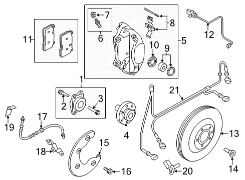 2017 Audi Q5 Brake Pads Diagram for 8R0-698-151-L