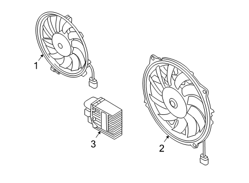 2004 Audi S4 Cooling System, Radiator, Water Pump, Cooling Fan Diagram 3