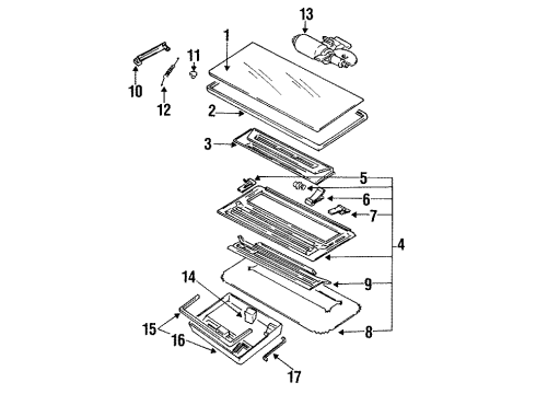 1995 Audi 90 Weatherstrip Diagram for 443-877-297-B-01C