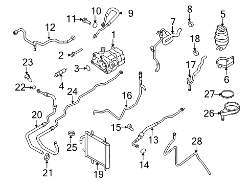 2010 Audi R8 P/S Pump & Hoses, Steering Gear & Linkage Diagram 3