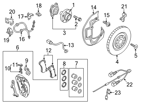 2014 Audi RS7 Front Brakes Diagram 4