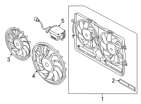 2017 Audi Q3 Cooling System, Radiator, Water Pump, Cooling Fan Diagram 1