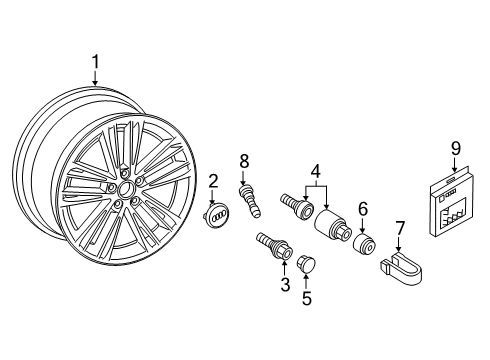 2022 Audi A7 Sportback Wheels Diagram 1