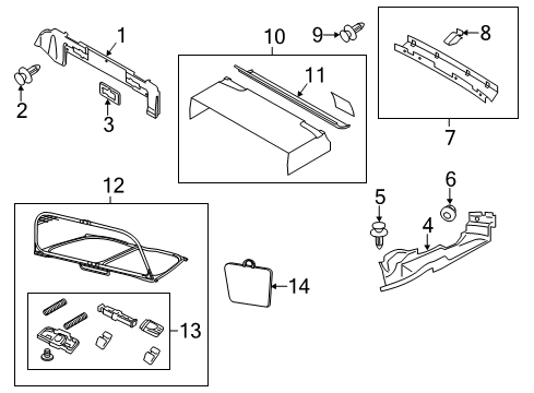 2014 Audi RS5 Interior Trim - Convertible Top Diagram 2