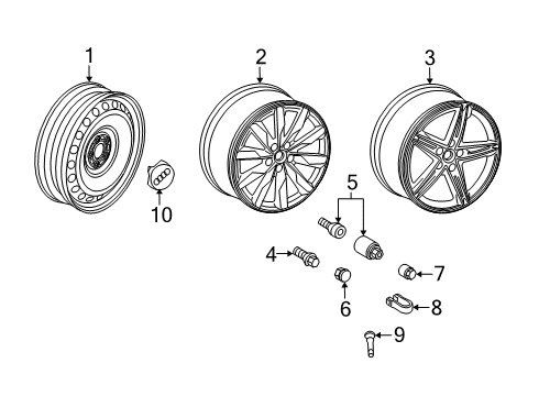 2019 Audi RS5 Sportback Wheels Diagram 1