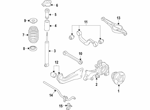 2021 Audi Q3 Lower Spring Insulator Diagram for 5Q0-512-297-F