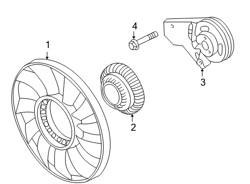 2003 Audi Allroad Quattro Cooling System, Radiator, Water Pump, Cooling Fan Diagram 1
