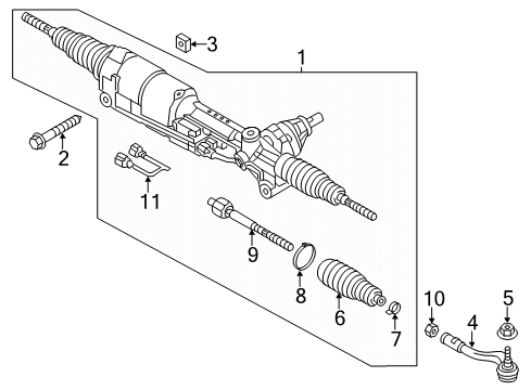 2021 Audi A7 Sportback Steering Column & Wheel, Steering Gear & Linkage Diagram 3