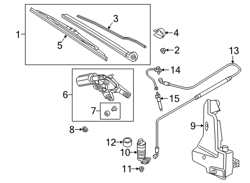 2019 Audi e-tron Quattro Washer Hose Diagram for 4KL-955-960-A