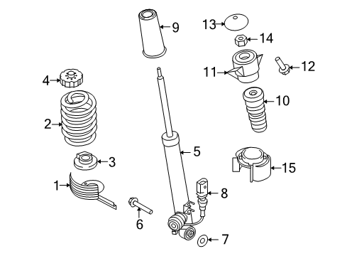 2010 Audi A5 Shocks & Components - Rear Diagram 2