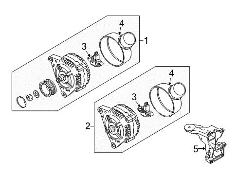2007 Audi Q7 Voltage Regulator Diagram for 079-903-803-A