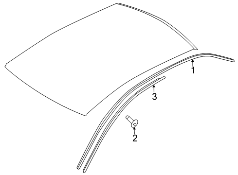 2014 Audi RS5 Exterior Trim - Roof Diagram 2
