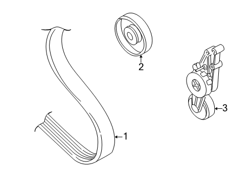 2005 Audi A4 Belts & Pulleys, Maintenance Diagram 2