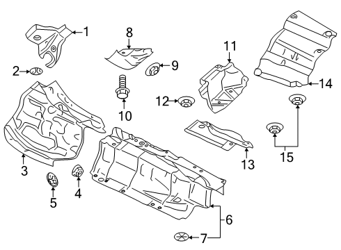 2022 Audi S5 Heat Shields Diagram 1