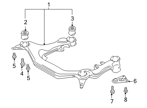 2004 Audi A4 Suspension Mounting - Front Diagram 2