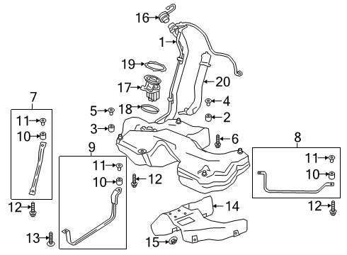 2017 Audi A4 Fuel System Components, Fuel Delivery Diagram 2