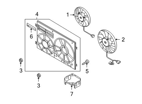 2009 Audi TTS Quattro Cooling Fan Diagram 3