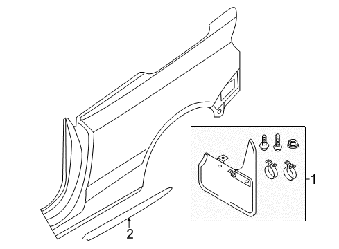 2017 Audi A3 Quattro Exterior Trim - Quarter Panel Diagram 1