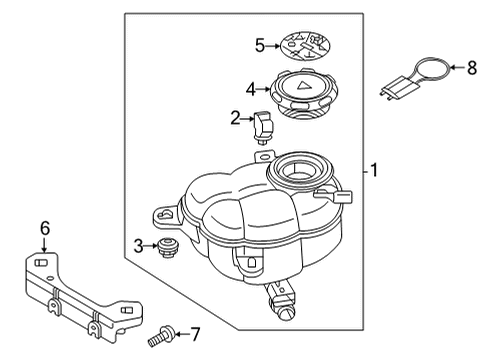 2021 Audi A8 Quattro Coolant Reservoir Diagram 1