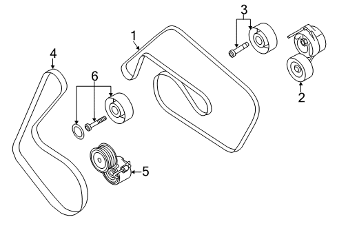 2013 Audi A8 Quattro Belts & Pulleys, Maintenance Diagram 3