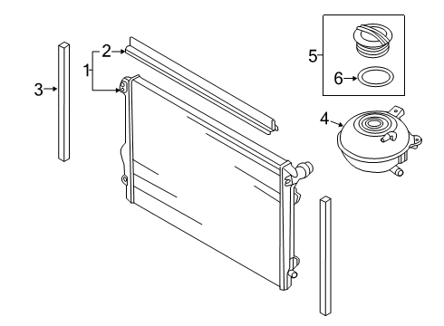 2023 Audi TTS Quattro Radiator & Components Diagram 4