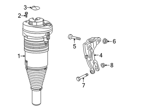 2022 Audi S7 Sportback Struts & Components - Front Diagram 1