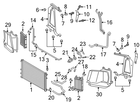 2017 Audi Q7 Auxiliary Radiator Diagram for 4M0-121-212-D