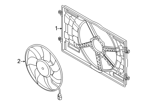 2022 Audi Q7 Cooling System, Radiator, Water Pump, Cooling Fan Diagram 2