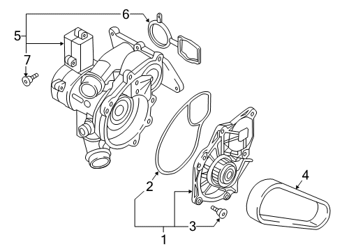 2021 Audi TTS Quattro Water Pump Diagram 2