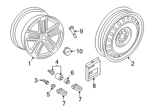 2023 Audi A4 Quattro Wheels Diagram 1