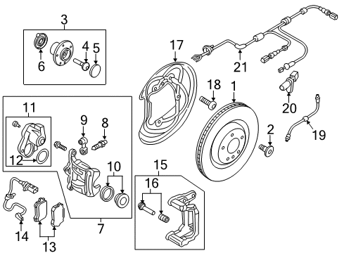2020 Audi A4 Splash Shield Diagram for 8W0-615-612-D