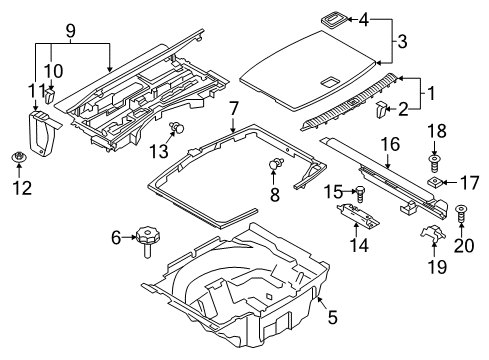 2019 Audi A4 allroad Seat Belt Assembly Lower Bolt Diagram for N-989-115-03
