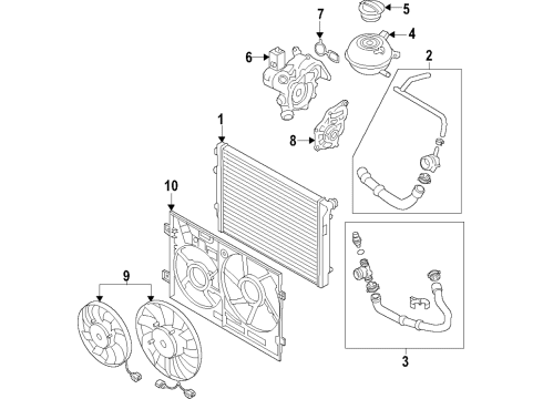 2019 Audi Q3 Fan & Motor Diagram for 3Q0-959-455-C