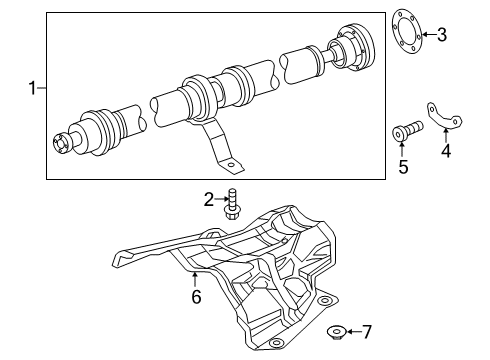 2020 Audi S5 Drive Shaft - Rear Diagram 1