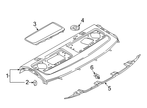 2020 Audi A4 Interior Trim - Rear Body Diagram 3