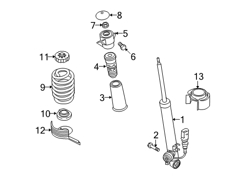 2016 Audi A4 Shocks & Components - Rear Diagram 2