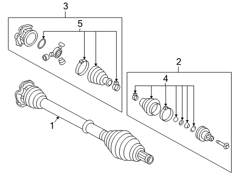 2007 Audi A4 Drive Axles - Front Diagram 4