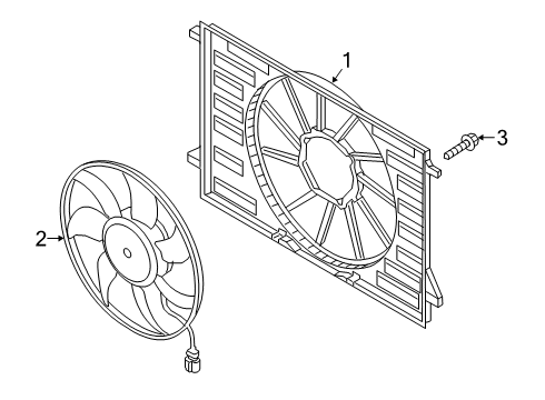 2023 Audi A7 Sportback Cooling System, Radiator, Water Pump, Cooling Fan Diagram 1