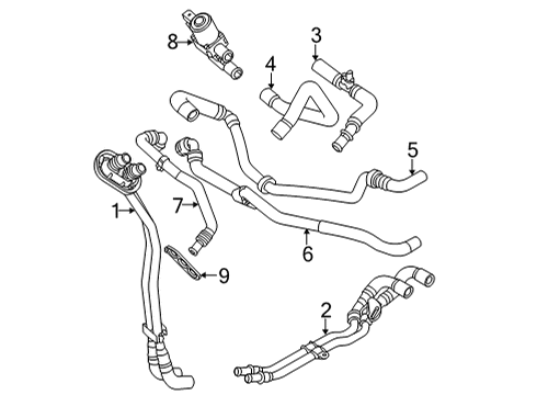 2021 Audi A8 Quattro Hoses & Lines Diagram 2